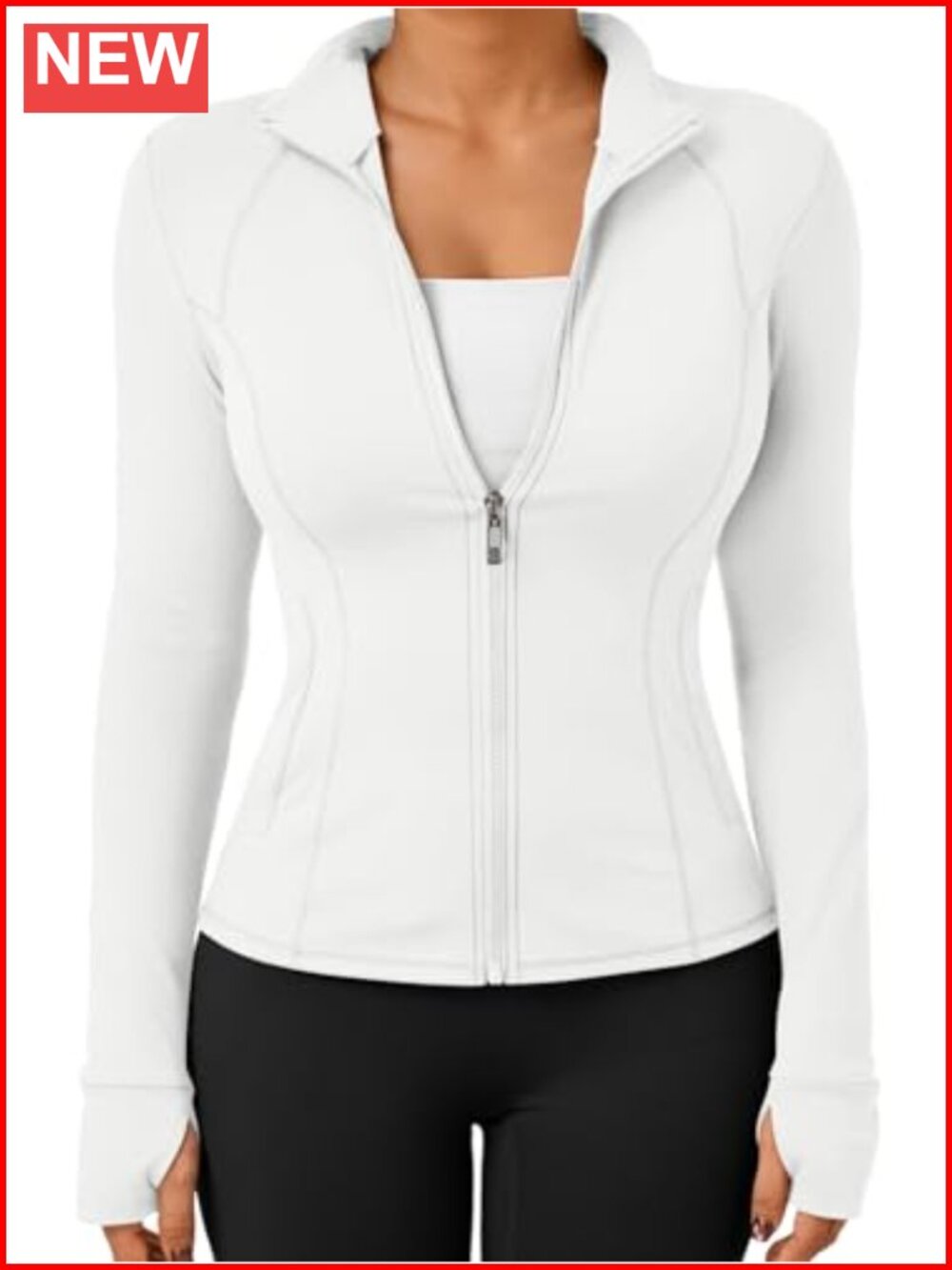 Women's Zip Up Lightweight Jacket Slim Fit Workout Gym Running Jacket